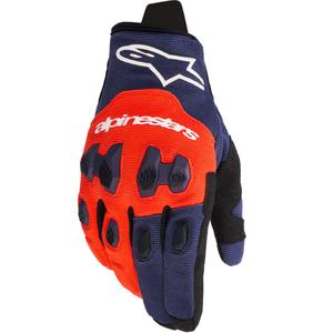 Γάντια motocross Alpinestars PRO-DURA μπλε-πορτοκαλί-λευκά