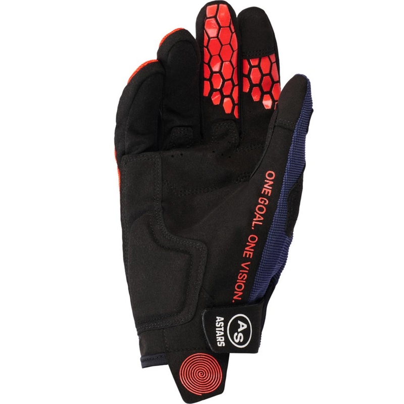 Γάντια motocross Alpinestars PRO-DURA μπλε-πορτοκαλί-λευκά