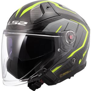 Κράνος μοτοσικλέτας ανοιχτού τύπου LS2 OF603 Infinity II C Urus fluor κίτρινο