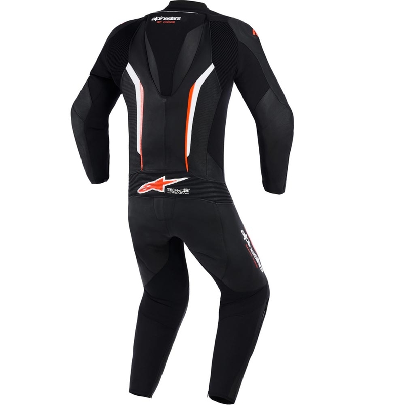 Ολόσωμη φόρμα μοτοσικλέτας Alpinestars GP FORCE V2 σε μαύρο-λευκό-φλουορ κόκκινο