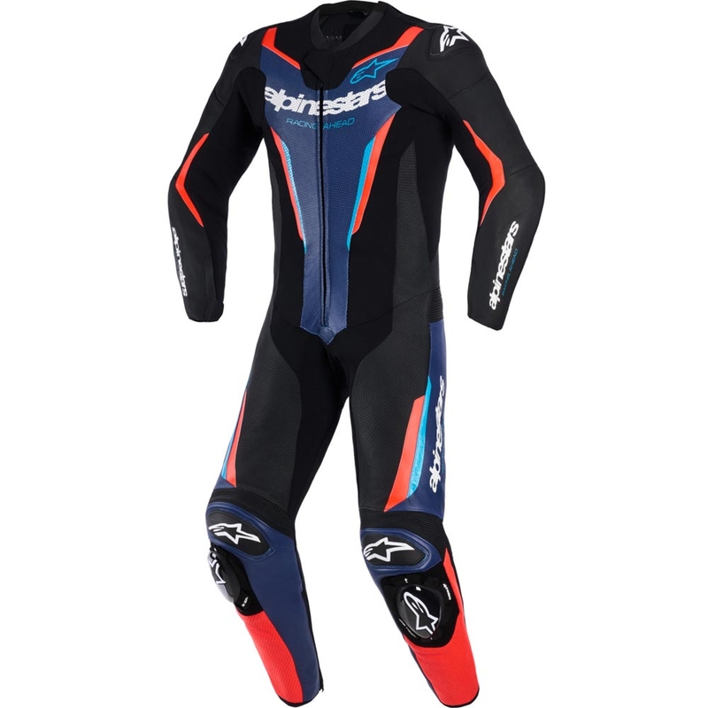 Ολόσωμη φόρμα μοτοσικλέτας Alpinestars GP FORCE V2 μαύρο-μπλε-φλουορ κόκκινο-