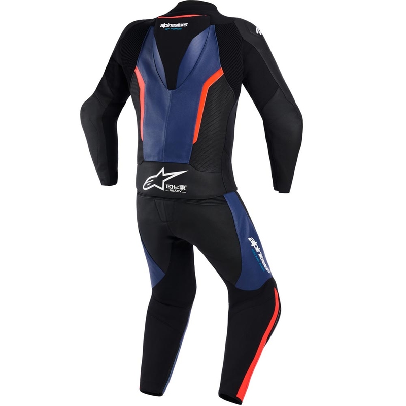 Φόρμα μοτοσικλέτας δύο τεμαχίων Alpinestars GP Force V2 μαύρο-μπλε-φλουορ κόκκινο
