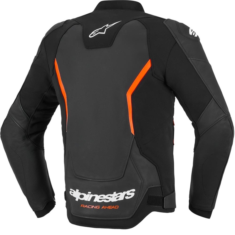 Δερμάτινο μπουφάν μοτοσικλέτας Alpinestars GP Force V2 μαύρο-φλουορ κόκκινο-λευκό