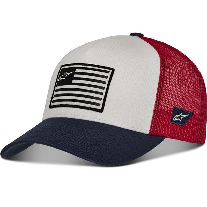 Alpinestars Flag Snap Hat μπλε-κόκκινο-λευκό