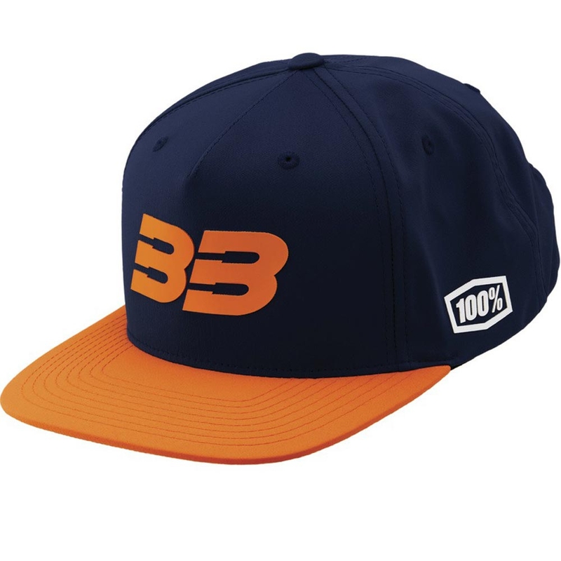 Καπέλο 100% BB33 Snapback μπλε-πορτοκαλί