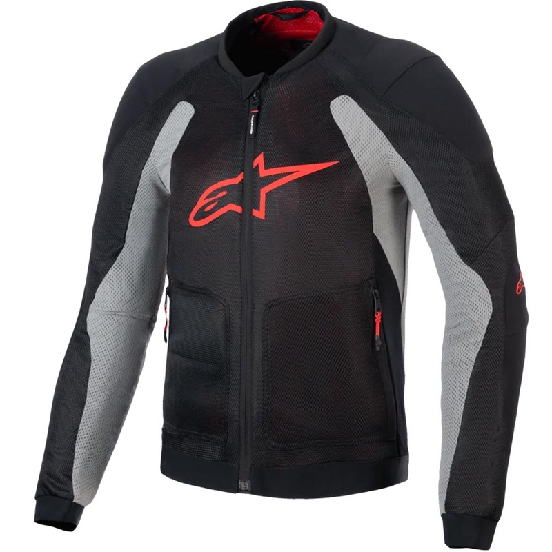 Μπουφάν μοτοσικλέτας Alpinestars TROOP-AIR PRO μαύρο-ανοιχτό γκρι-κόκκινο