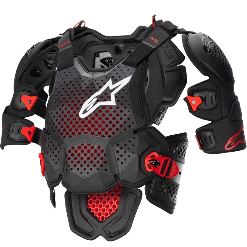 Προστατευτικό σώματος Alpinestars A-10 2 μαύρο-ανθρακί-κόκκινο