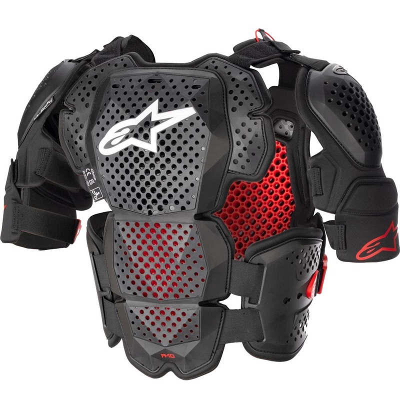Προστατευτικό σώματος Alpinestars A-10 2 μαύρο-ανθρακί-κόκκινο