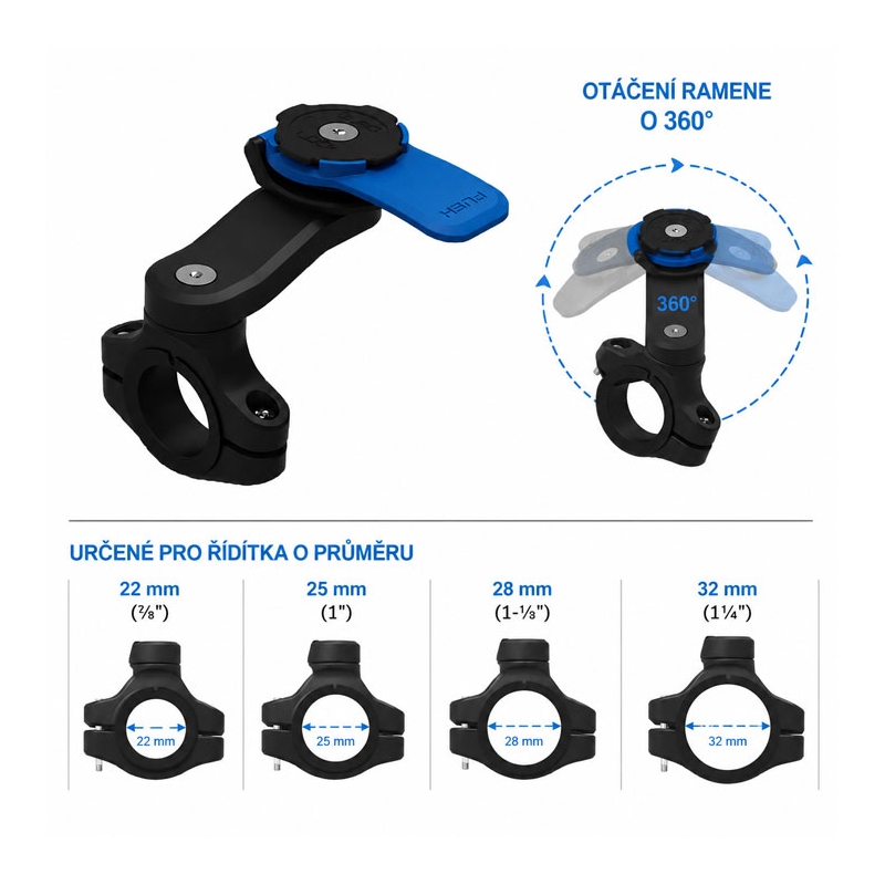 Βάση τιμονιού μοτοσικλέτας Quad Lock® (V2)
