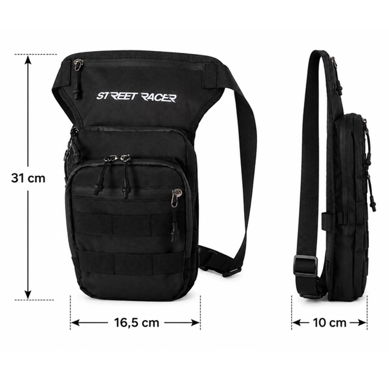 Τσάντα μηρού Street Racer Embrace μαύρη 5 l