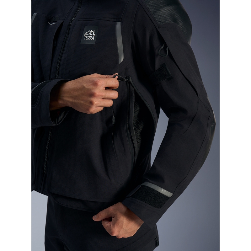 Μπουφάν μοτοσικλέτας Alpinestars Andes PRO Drystar XF μαύρο-σκούρο γκρι