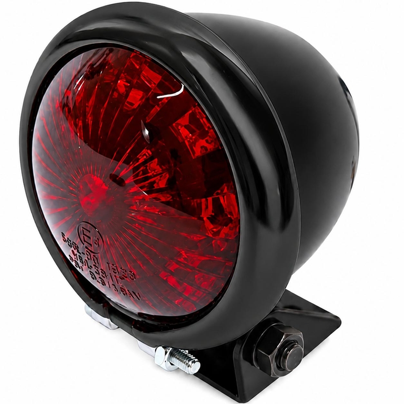 Πίσω φως μοτοσικλέτας Highsider Smart Bates Style LED μαύρο-χρωμιωμένο