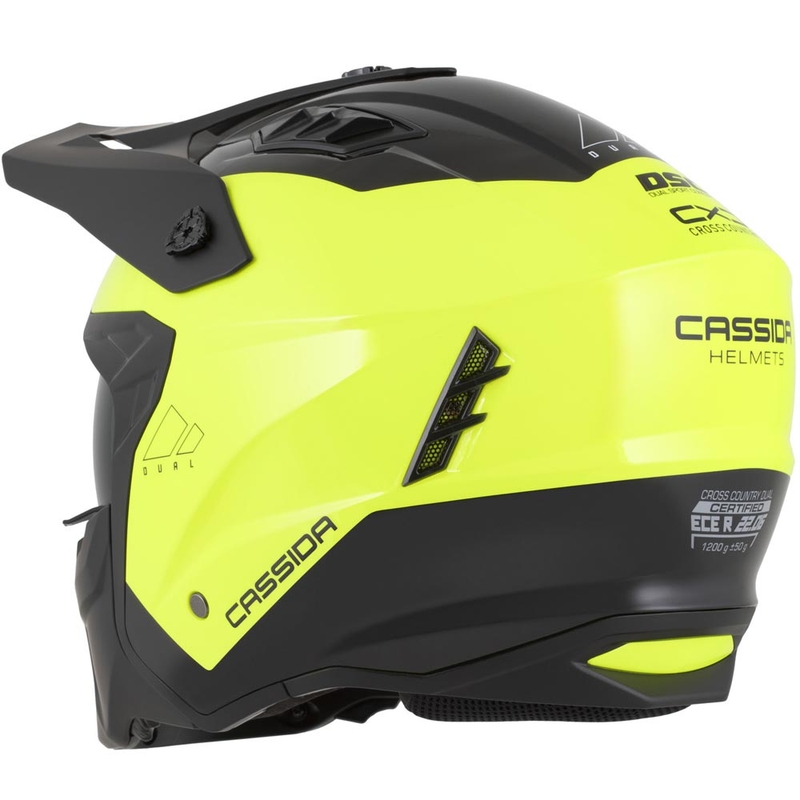 Κράνος μοτοσικλέτας Cassida Cross Country Dual fluorescent κίτρινο-μαύρο