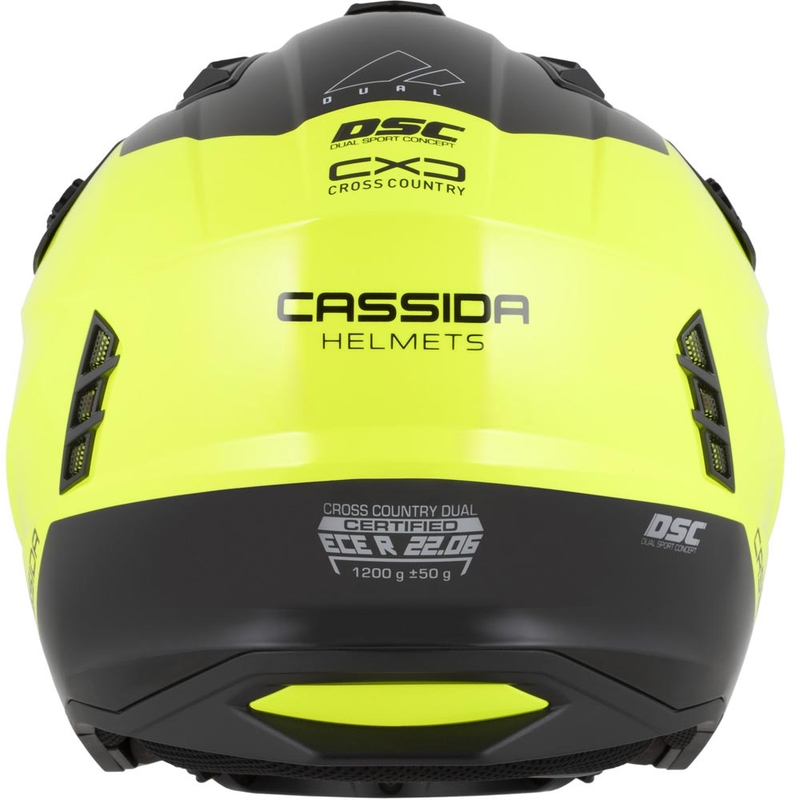 Κράνος μοτοσικλέτας Cassida Cross Country Dual fluorescent κίτρινο-μαύρο