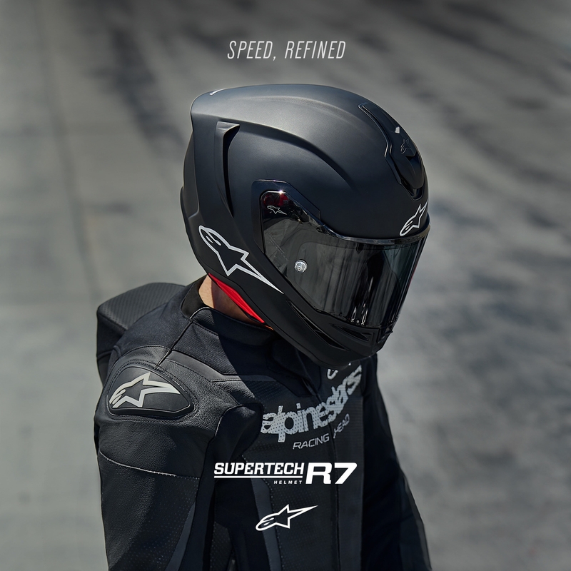 Κράνος μοτοσικλέτας Alpinestars S-R7 Solid full face, ματ μαύρο