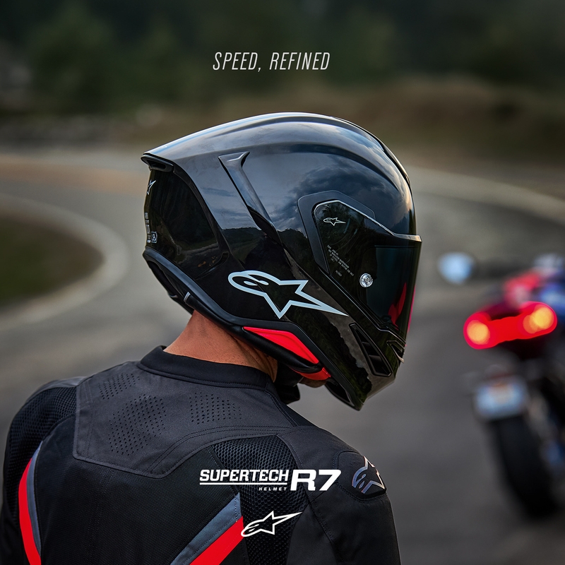 Κράνος μοτοσικλέτας Alpinestars S-R7 Solid full face, μαύρο