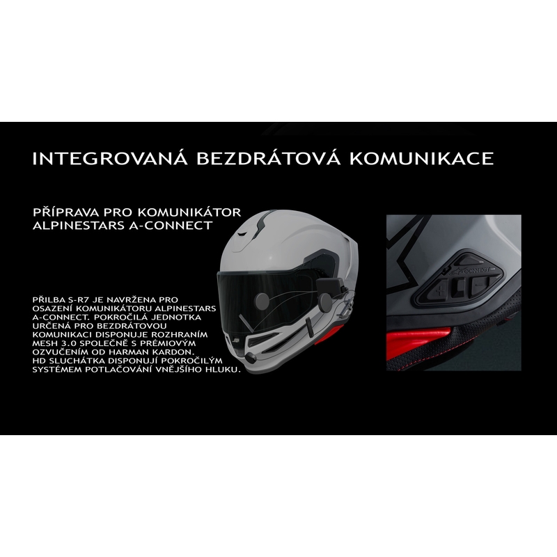 Κράνος μοτοσικλέτας Alpinestars S-R7 Solid full face, μαύρο