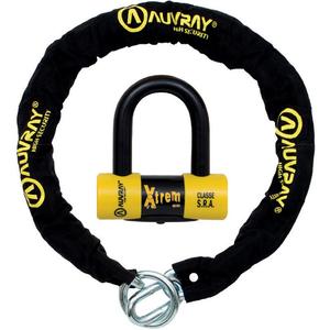 Κλειδαριά δίσκου AUVRAY X-Lock με αλυσίδα 120 cm μαύρο-κίτρινο