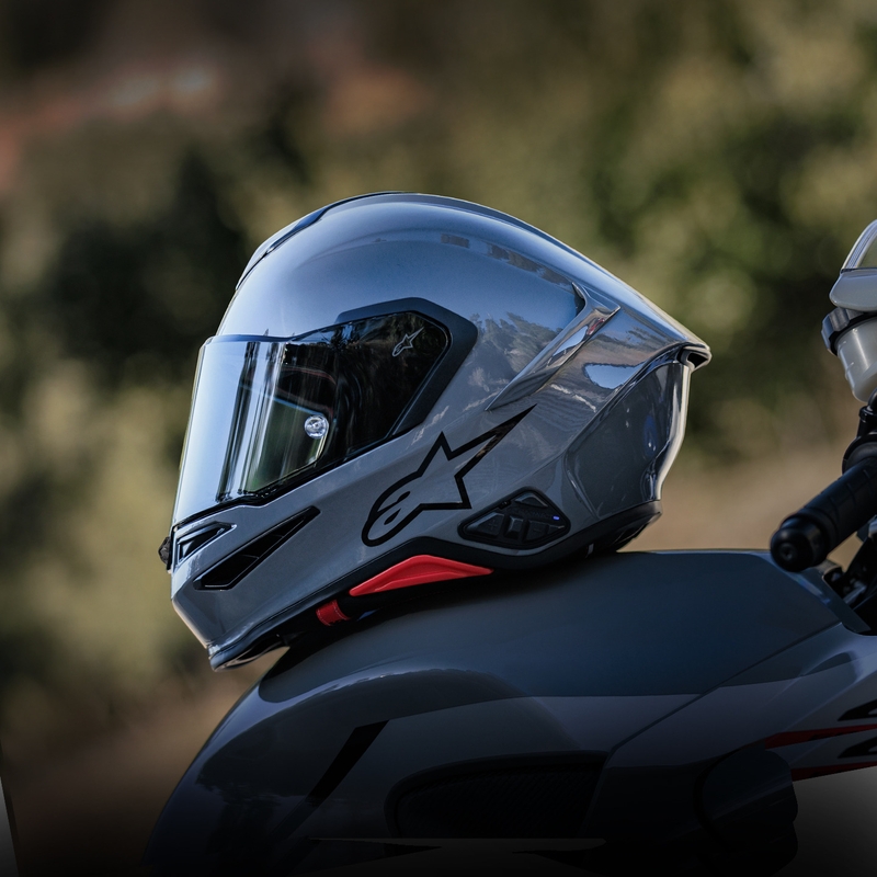 Κράνος μοτοσικλέτας Alpinestars S-R7 Solid full face, γκρι
