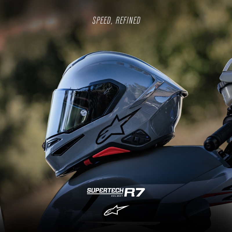 Κράνος μοτοσικλέτας Alpinestars S-R7 Solid full face, γκρι