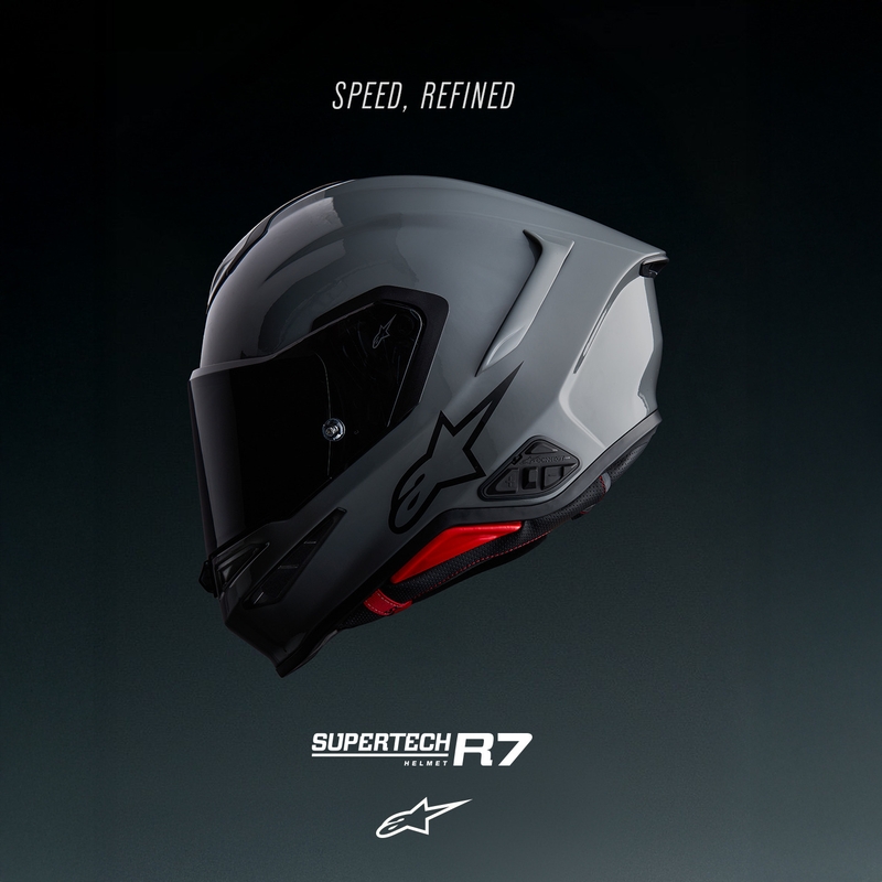 Κράνος μοτοσικλέτας Alpinestars S-R7 Solid full face, γκρι