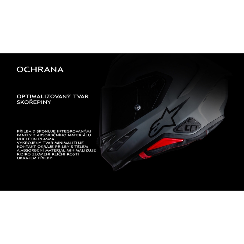 Κράνος μοτοσικλέτας Alpinestars S-R7 Solid full face, γκρι
