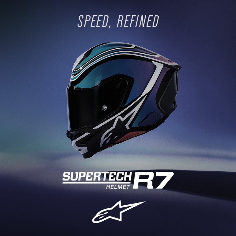 Κράνος μοτοσικλέτας Alpinestars S-R7 Zeal full-face μαύρο-μπλε-φλουορ ροζ-λευκό