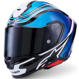 Κράνος μοτοσικλέτας Alpinestars S-R7 Zeal full-face μαύρο-μπλε-φλουορ ροζ-λευκό