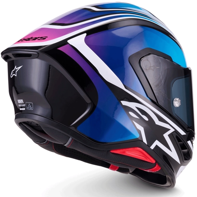 Κράνος μοτοσικλέτας Alpinestars S-R7 Zeal full-face μαύρο-μπλε-φλουορ ροζ-λευκό