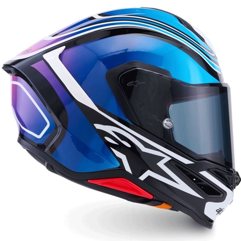 Κράνος μοτοσικλέτας Alpinestars S-R7 Zeal full-face μαύρο-μπλε-φλουορ ροζ-λευκό