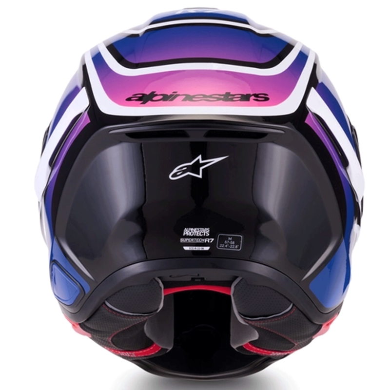 Κράνος μοτοσικλέτας Alpinestars S-R7 Zeal full-face μαύρο-μπλε-φλουορ ροζ-λευκό