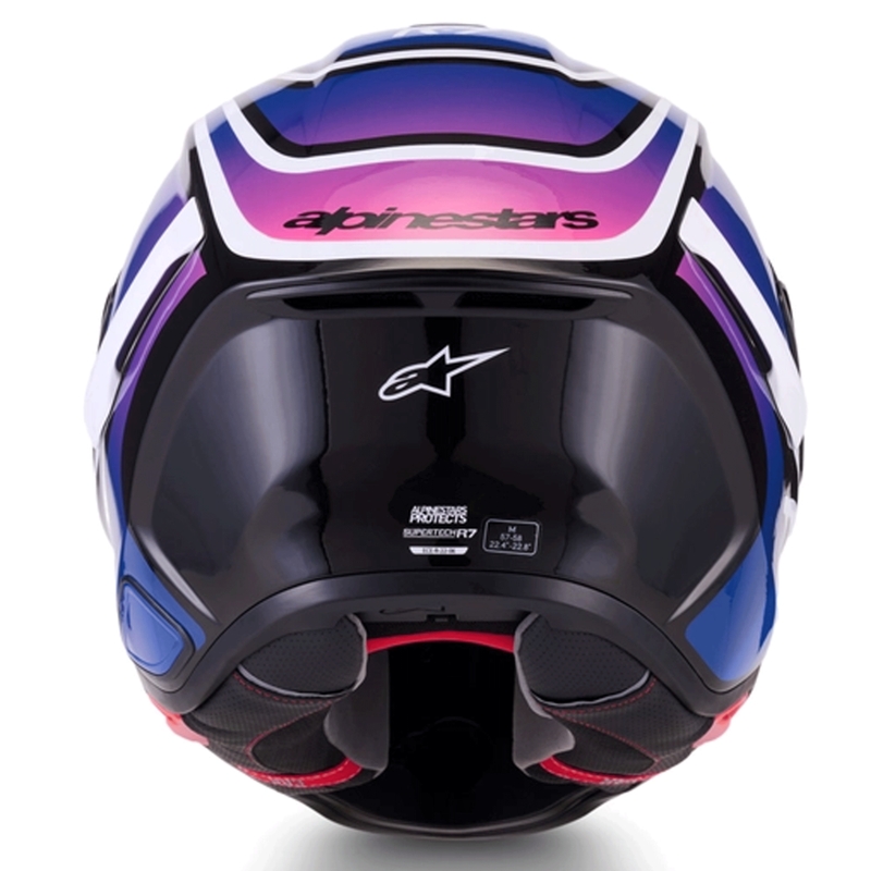 Κράνος μοτοσικλέτας Alpinestars S-R7 Zeal full-face μαύρο-μπλε-φλουορ ροζ-λευκό
