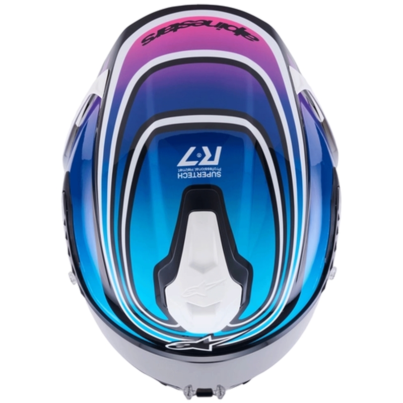 Κράνος μοτοσικλέτας Alpinestars S-R7 Zeal full-face μαύρο-μπλε-φλουορ ροζ-λευκό
