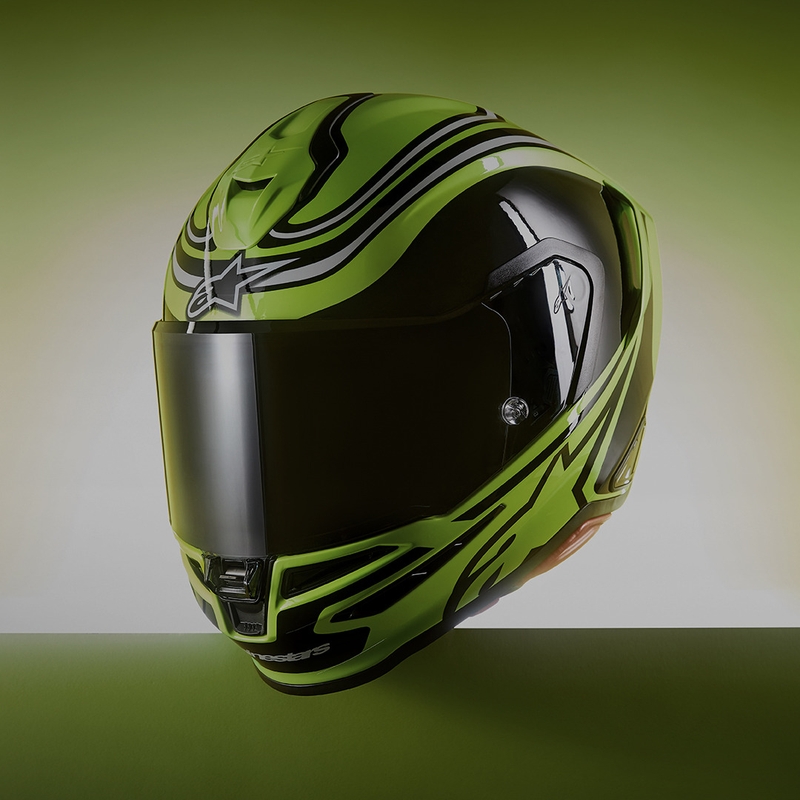 Κράνος μοτοσικλέτας Alpinestars S-R7 Zeal full-face, fluorescent κίτρινο-μαύρο-λευκό