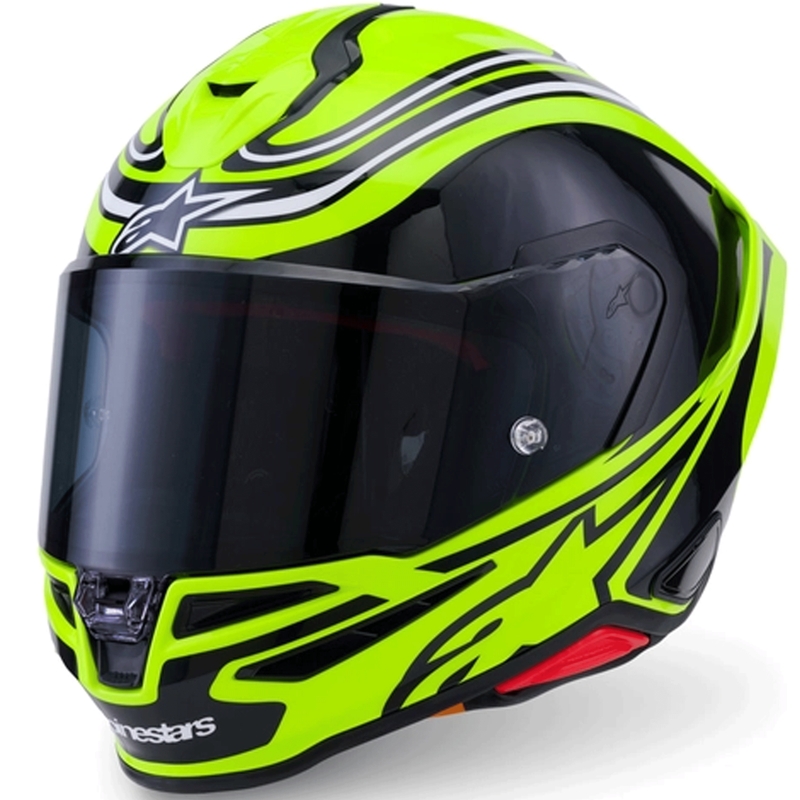 Κράνος μοτοσικλέτας Alpinestars S-R7 Zeal full-face, fluorescent κίτρινο-μαύρο-λευκό