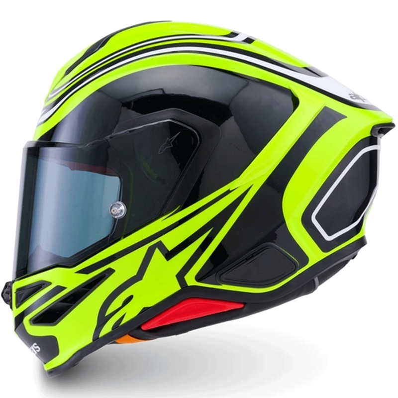 Κράνος μοτοσικλέτας Alpinestars S-R7 Zeal full-face, fluorescent κίτρινο-μαύρο-λευκό