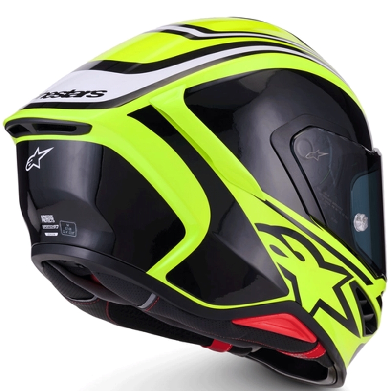 Κράνος μοτοσικλέτας Alpinestars S-R7 Zeal full-face, fluorescent κίτρινο-μαύρο-λευκό