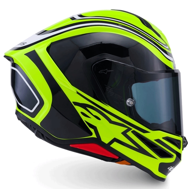 Κράνος μοτοσικλέτας Alpinestars S-R7 Zeal full-face, fluorescent κίτρινο-μαύρο-λευκό