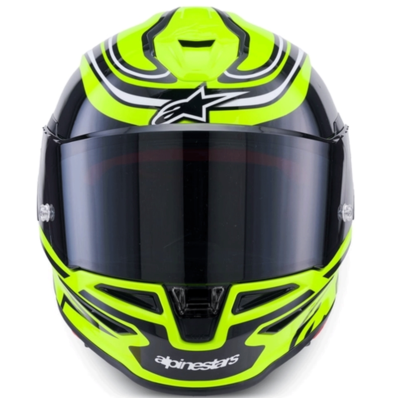 Κράνος μοτοσικλέτας Alpinestars S-R7 Zeal full-face, fluorescent κίτρινο-μαύρο-λευκό