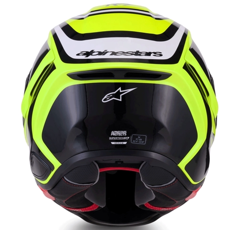 Κράνος μοτοσικλέτας Alpinestars S-R7 Zeal full-face, fluorescent κίτρινο-μαύρο-λευκό