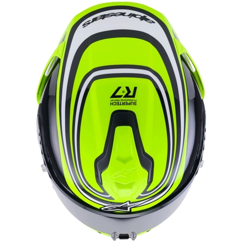 Κράνος μοτοσικλέτας Alpinestars S-R7 Zeal full-face, fluorescent κίτρινο-μαύρο-λευκό