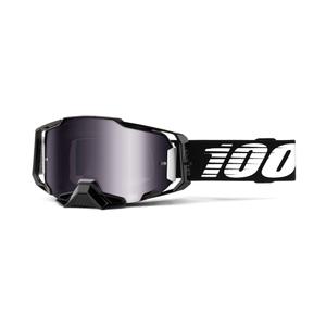 Γυαλιά Motocross 100% ARMEGA μαύρο (ασημί plexi)