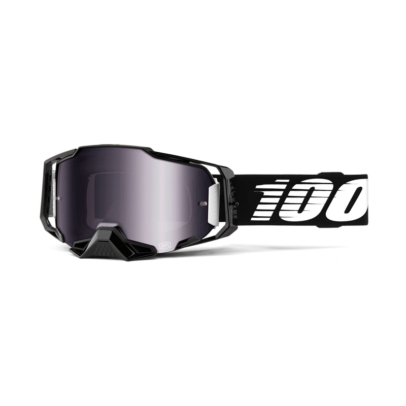 Γυαλιά Motocross 100% ARMEGA μαύρο (ασημί plexi)