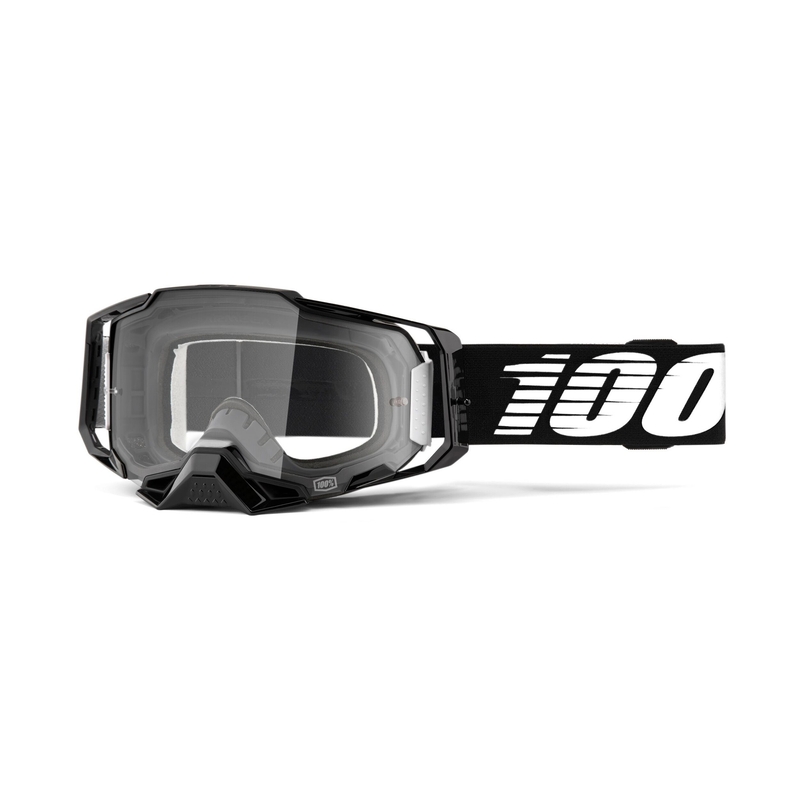 Γυαλιά Motocross 100% ARMEGA μαύρο (διαφανές plexi)