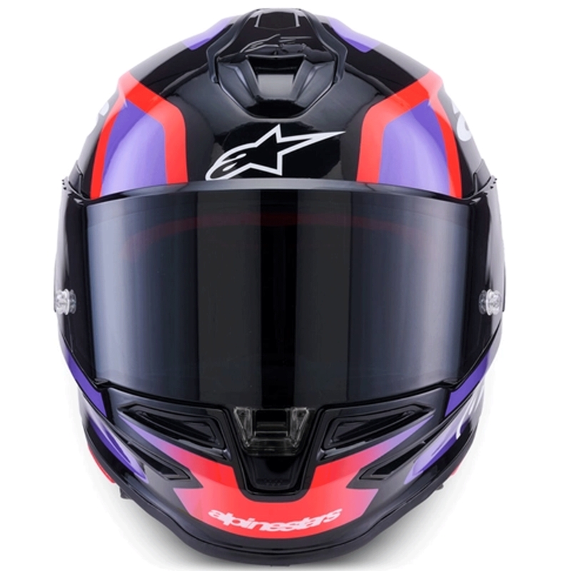 Κράνος μοτοσικλέτας Alpinestars S-R7 Lumen full-face μαύρο-μωβ-φλουορ κόκκινο-λευκό