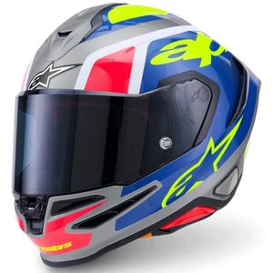 Κράνος μοτοσικλέτας Alpinestars S-R7 Lumen full-face ασημί-μαύρο-ροζ-φλουορ κίτρινο
