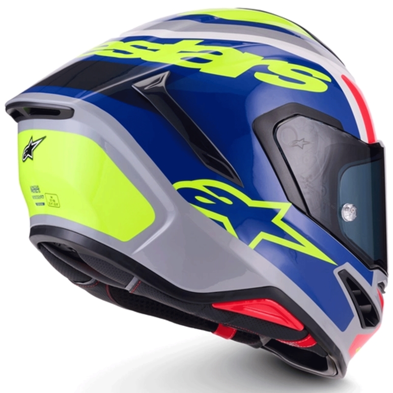 Κράνος μοτοσικλέτας Alpinestars S-R7 Lumen full-face ασημί-μαύρο-ροζ-φλουορ κίτρινο