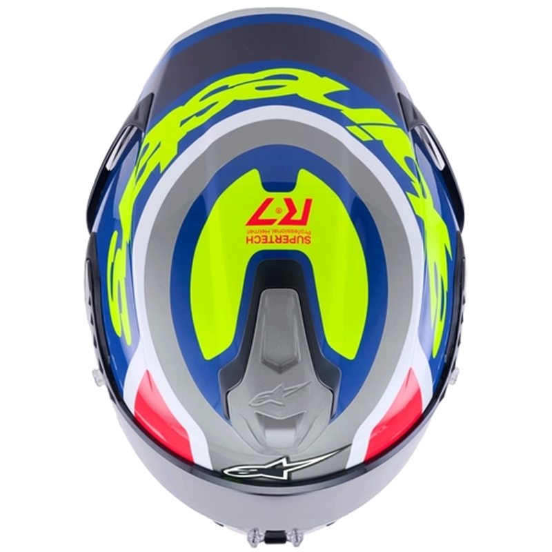 Κράνος μοτοσικλέτας Alpinestars S-R7 Lumen full-face ασημί-μαύρο-ροζ-φλουορ κίτρινο