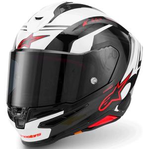 Κράνος μοτοσικλέτας Alpinestars S-R7 A-Core full-face μαύρο-άσπρο-κόκκινο