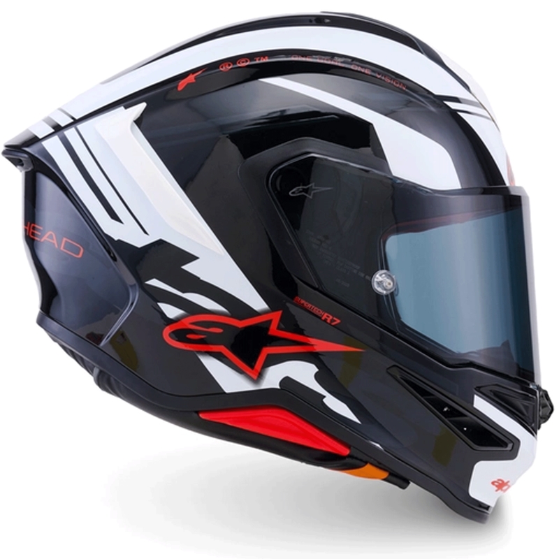 Κράνος μοτοσικλέτας Alpinestars S-R7 A-Core full-face μαύρο-άσπρο-κόκκινο